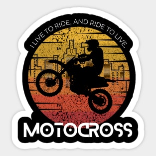 MOTOCROSS, wear your extreme sport Sticker